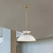 Nuvo Perkins 1-Light Small Pendant Matte White with Burnished Brass 60/7463 - alternate 2